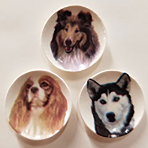 BYBCDD711 - 3 Dog Plates